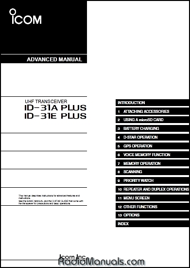 ID-31A Plus Advanced Instruction Manual